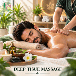 Man receiving a professional deep tissue massage at New Natural Spa in Indore