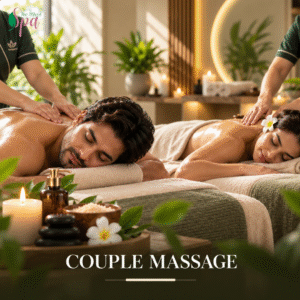 Couple enjoying a relaxing massage treatment at New Natural Spa in Indore